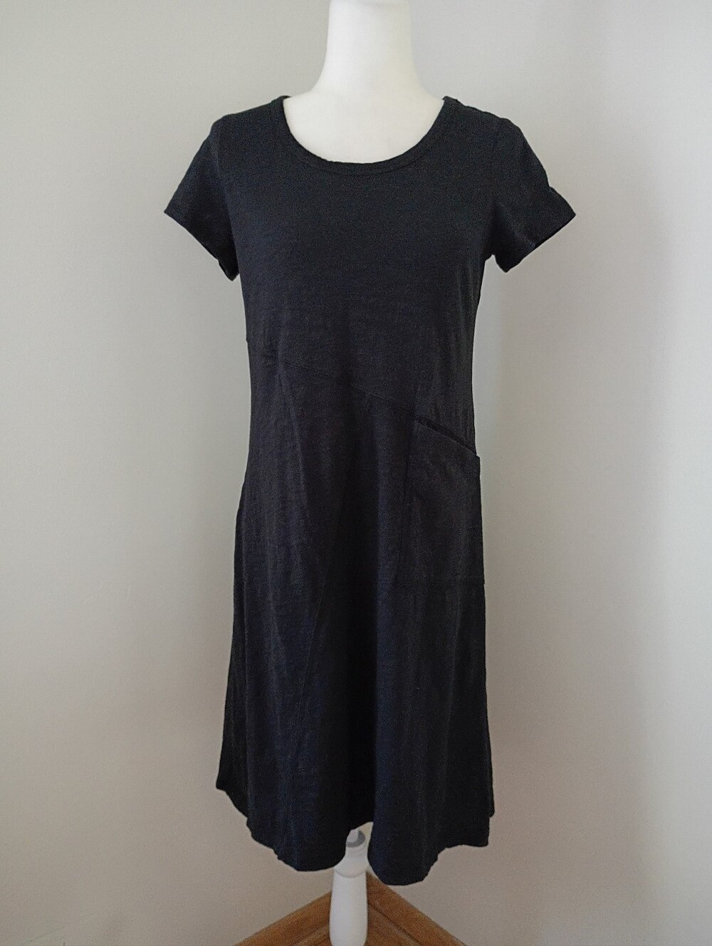Habitat Black Cotton Short Sleeve Dress Size XS